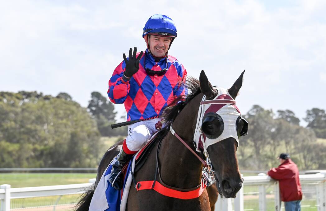 WHAT A DAY: Horsham jockey Dean Yendall rode three winners, and a bagged a second-place finish at a Hamilton meet on Tuesday. Picture: ALICE MILES/RACING PHOTOS