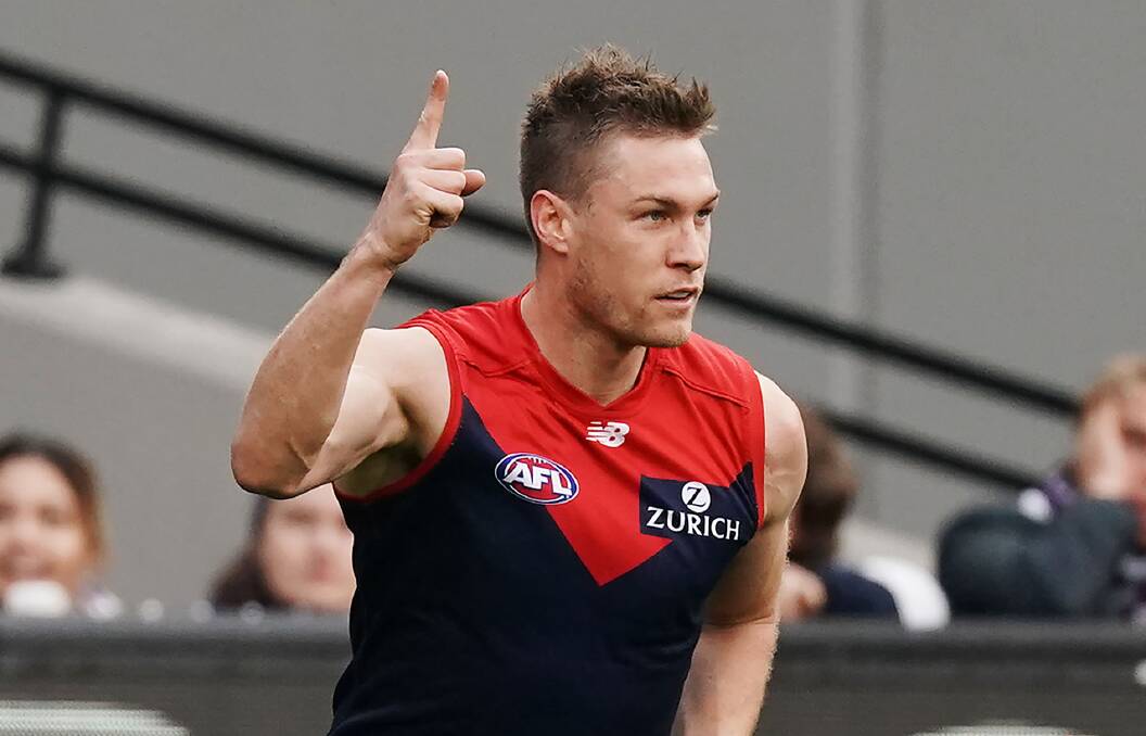CHAMPION: Tom McDonald has been awarded a life membership by Melbourne. Picture: MELBOURNE MEDIA