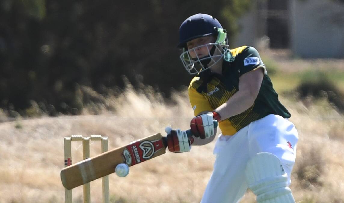 SMOKED: Wimmera Roos' Paige Glovers crashes one back down the ground. 
