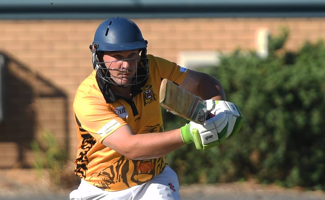 IN FORM: Brett Jensz' century set the platform for the Jung Tigers' crucial win. Picture: MATT CURRILL