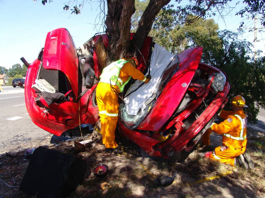 PLEA: CFA firefighters, pictured attending a road collision, have urged Victorians to be vigilant when travelling. Picture: CFA MEDIA