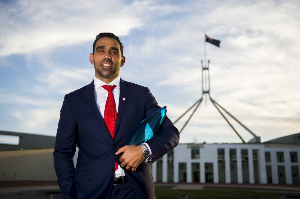 Goodes after being named Australian of the Year in 2014. Picture: Rohan Thomson