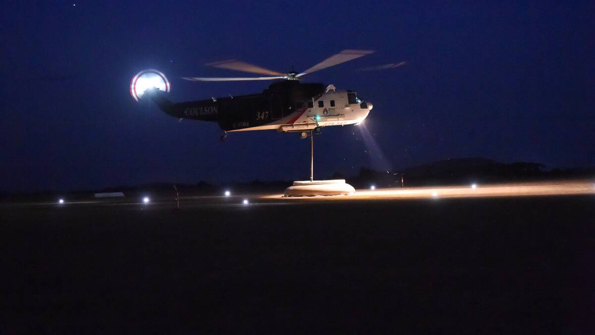 NIGHT: Training flights as part of last summer's trial. Picture: Emergency Management Victoria