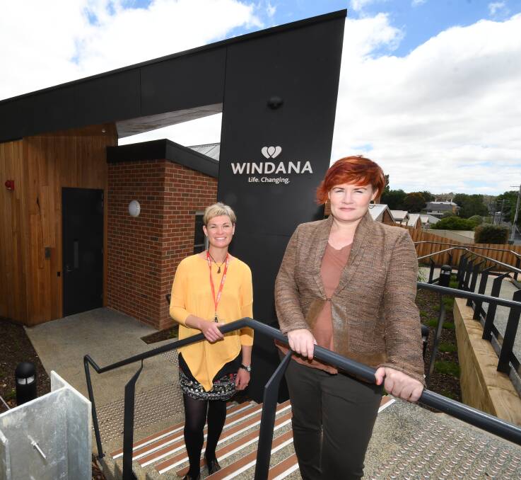 NEW COMMUNITY: Carly Johnson and Claire Davies outside the new Windana therapeutic community in Eureka. Pictures: Lachlan Bence