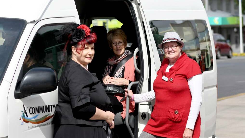 Centre for Participation's Christine Picone and volunteer Mandy Myers celebrate the first trip of the Wimmera Southern Mallee Community Transport Service in November. Pictures: SAMANTHA CAMARRI