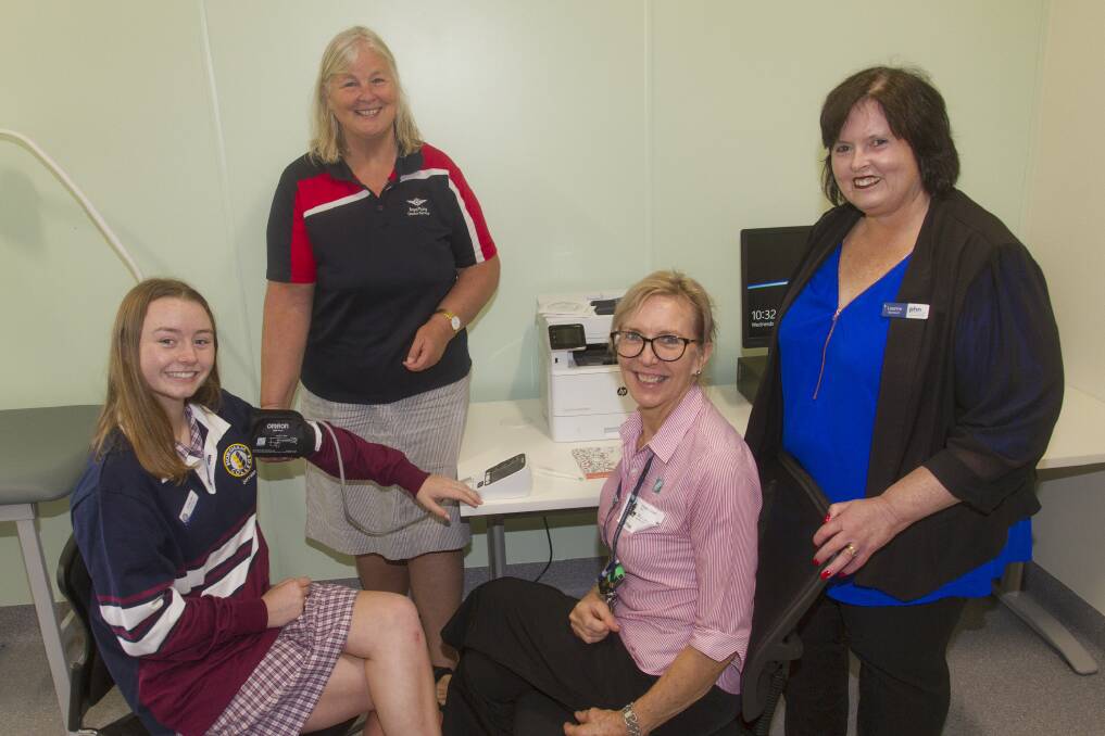 DOCTOR IN THE HOUSE: Horsham College Captain Jorrdan Weir, Doctor Jane Russell, Sharyn Cook and Leanne Beagley. Picture: PETER PICKERING