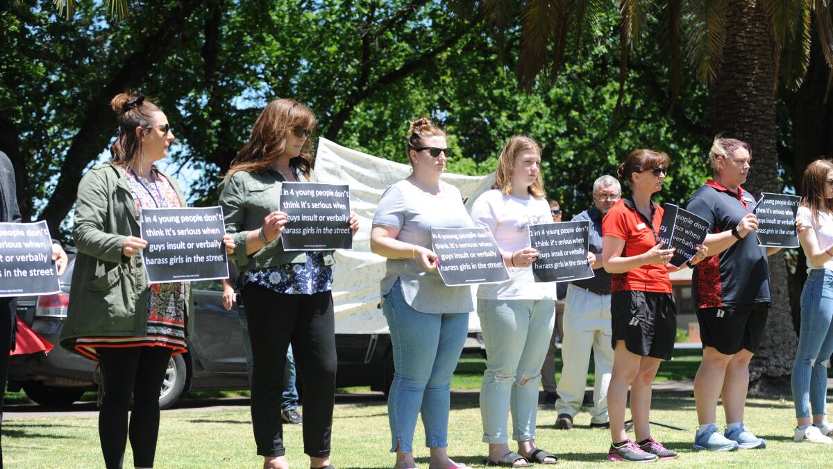 MOVING: In 2019, Women from Horsham Arts Council performed a song as well as a visual representation of how many women are affected by violence. Picture: ELIZA BERLAGE