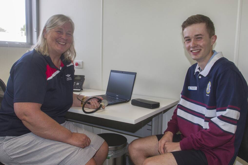 Doctor Jane Russell with College Captain Connor Klemm. 