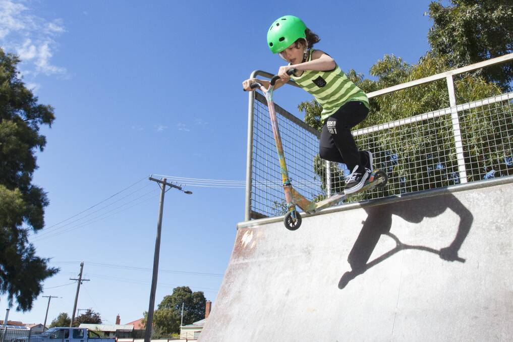 POPULAR: Jack from Stawell loves the option of going out in the sunshine and playing at the skate park. Picture: Peter Pickering 