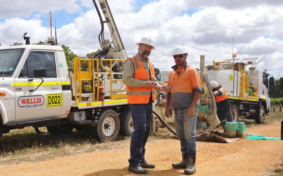 DISCOVERY: Geoff McDermott and Shane Mele of Navarre Minerals. Picture: ANTHONY PIOVESAN 