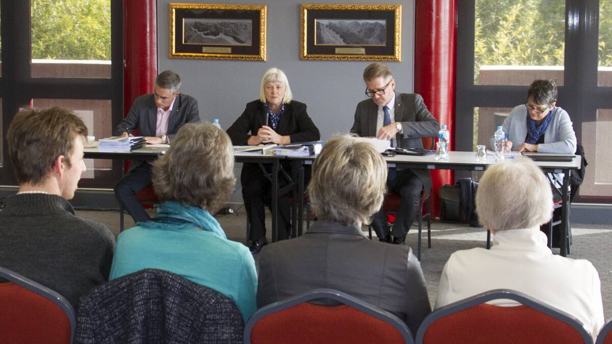 The state government commission of inquiry into Ararat Rural City council holds a public hearing at Gum San Chinese Heritage Centre on July 12, 2017. Picture: PETER PICKERING