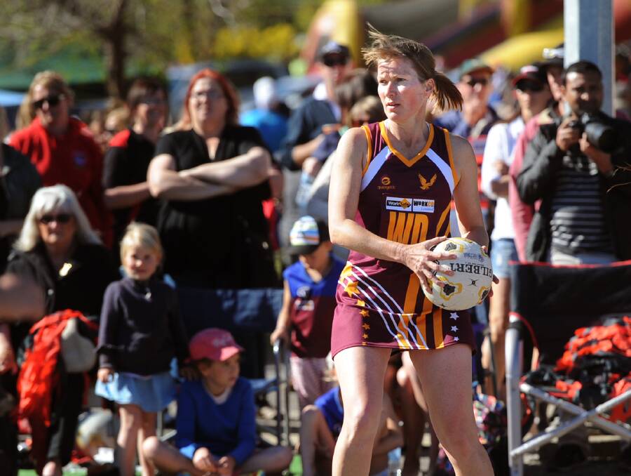 Jane Richardson playing in an A Grade grand final in 2014. Richardson will coach the Warrack Eagles along with Sarah Spicer next season.