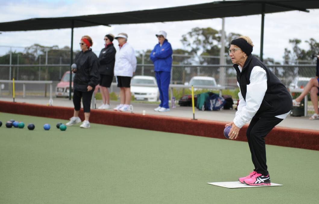 BOWLING: Carol Checker bowls for Horsham City 2 in midweek bowls. It is an even competition in Wimmera Bowls this season. Picture: RICHARD CRABTREE