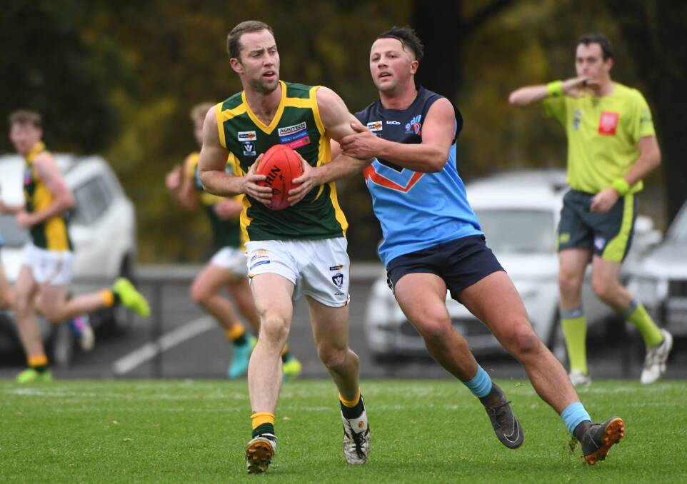 Kealy takes possession while playing with Horsham's interleague side.