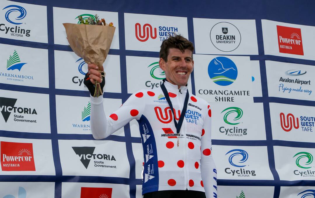 PODIUM FINISH: Mark O'Brien finished third in the Melbourne to Warrnambool Cycling Classic. Picture: WARRNAMBOOL STANDARD/ANTHONY BRADY