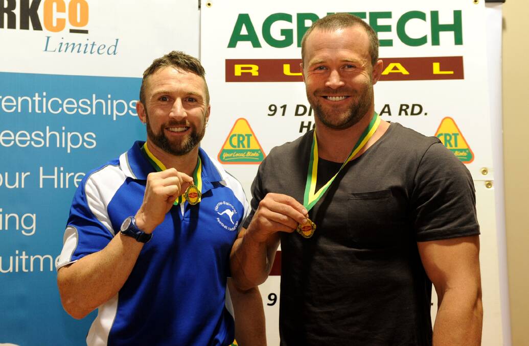 Harrow-Balmoral's Brent Forsyth and Edenhope-Apsley's Brent Christie shared the Dellar Medal in 2013.