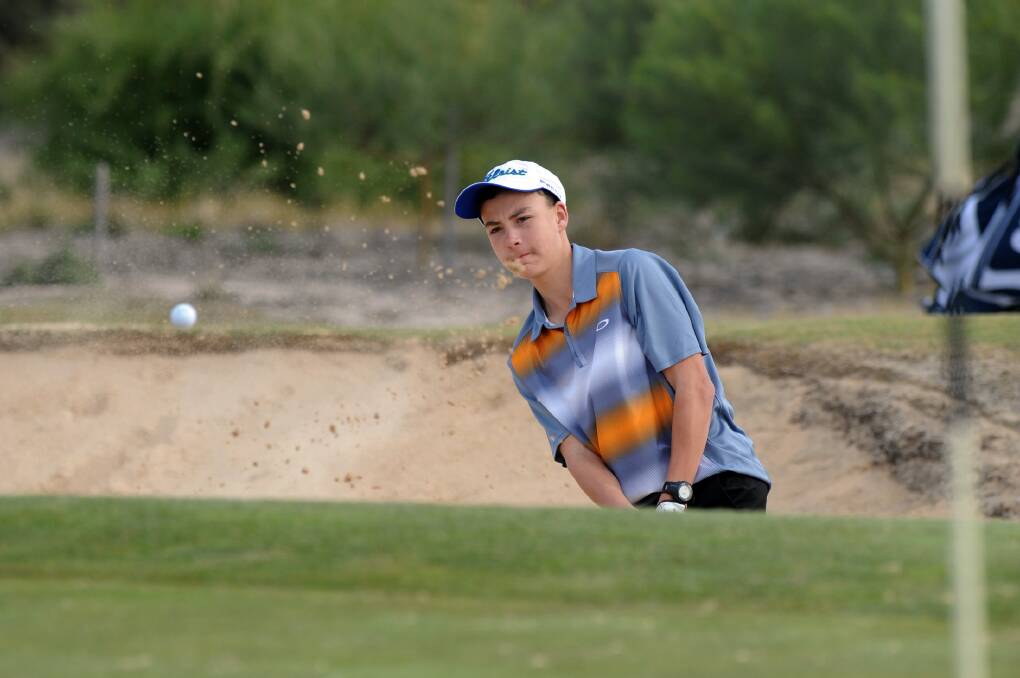 A young Mitch Thomas in action at the Horsham Golf Club in 2015. Picture: PETER PICKERING