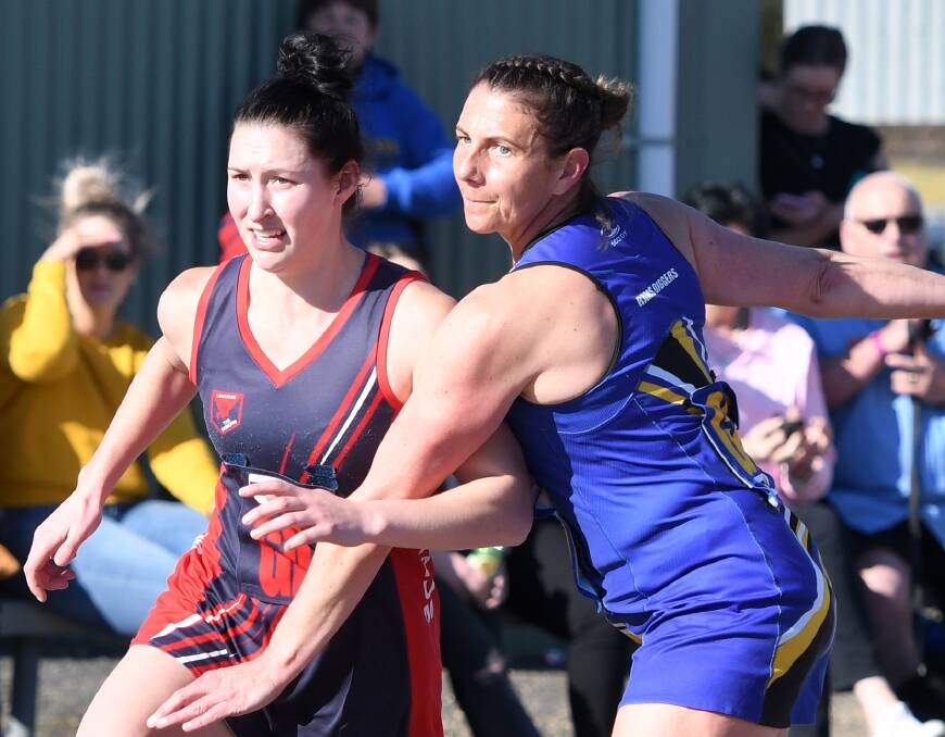 Iredell can expect to line-up against Natimuk United goal defence Jo Tayloragain on Saturday afternoon. Picture: SAMANTHA CAMARRI