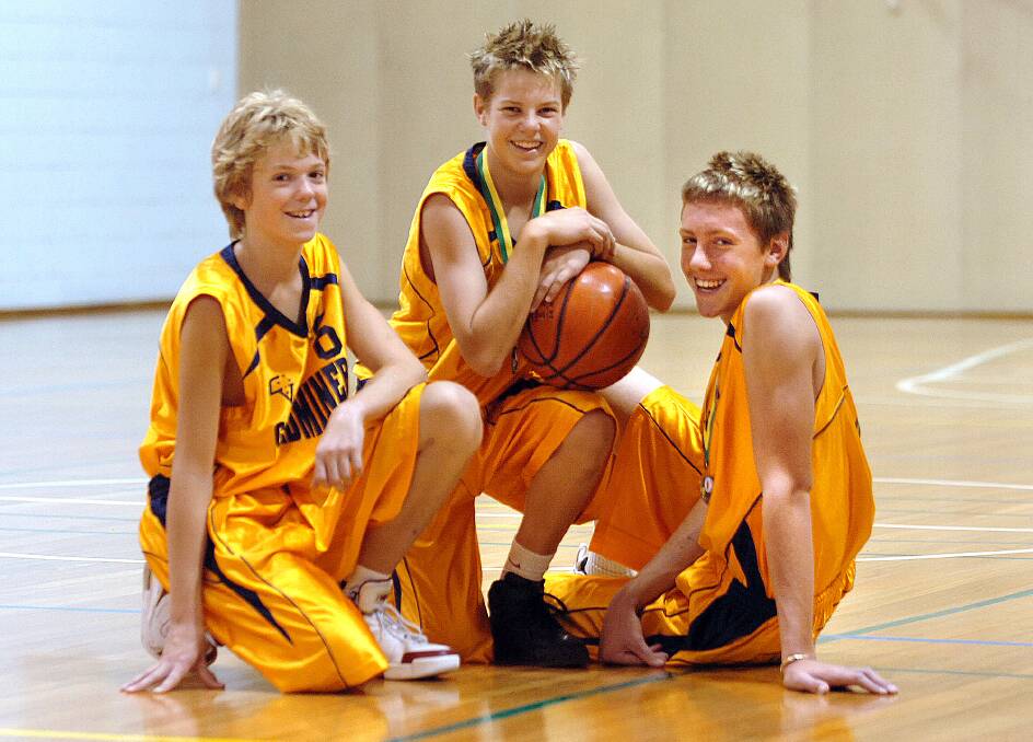 FROM THE ARCHIVES: Hobbs, Riley McFarlane and Mitch Creek after winning a junior state basketball title in 2007.