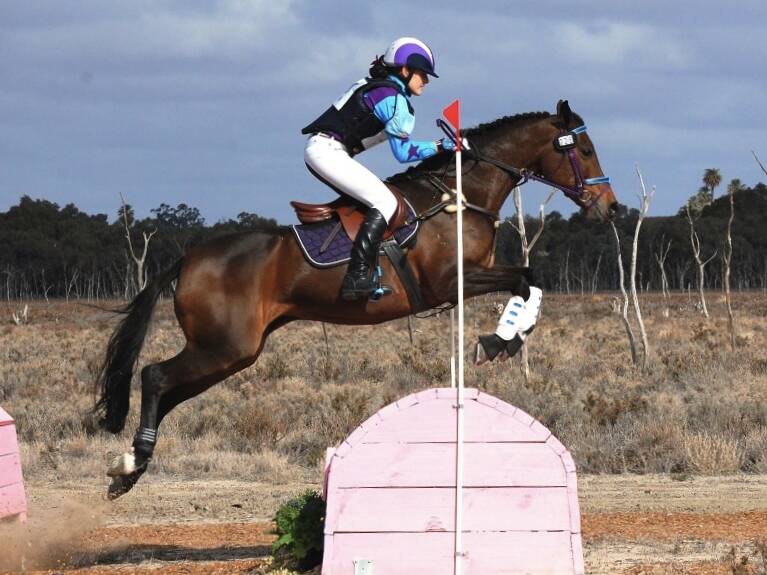 Morgan Lane clears a jump with Penstewart Isabella Amihra. Picture: CONTRIBUTED