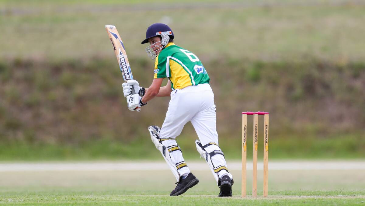 Connor McCredden flicks the ball down the leg side for the under-17s. Picture: Morgan Hancock