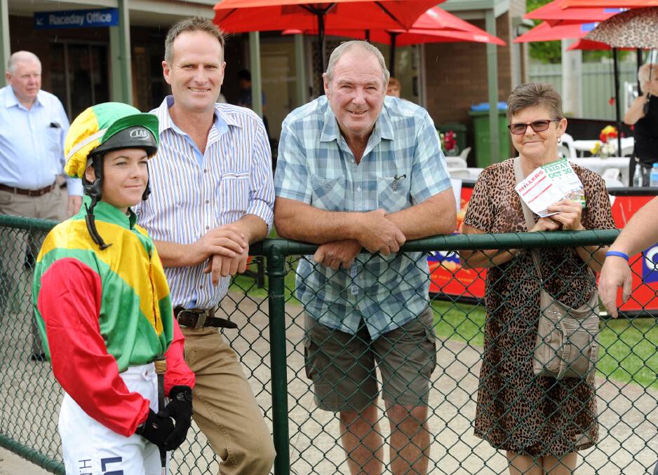 Holly McKechnie, Paul Preusker, Rob Nelson and Karen Munday at Horsham Cup meeting.