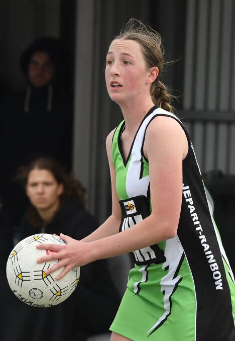 Rylee Cocks is one of the talented young netballers coming through the ranks at Jeparit-Rainbow. Picture: SAMANTHA CAMARRI