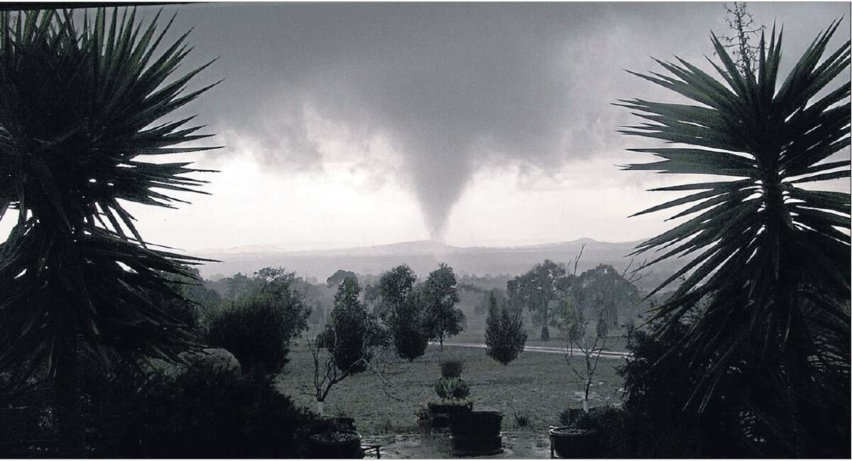 A picture contributed to the Wimmera Mail-Times in 2013 of a tornado at Black Range state park on May 24. 