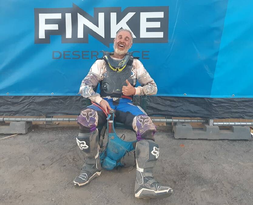 Mike Speirs, exhausted after completing the second day of riding. Picture: CONTRIBUTED