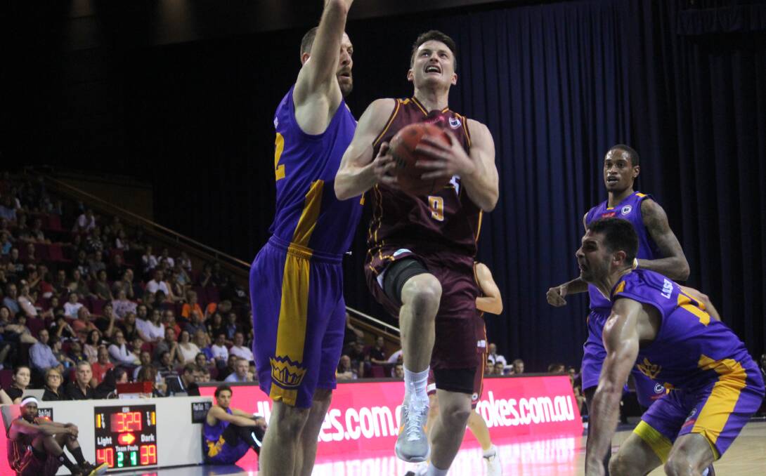 Bruce playing with the Brisbane Bullets in the NBL in 2016. Bruce is hopeful of returning to the NBL.