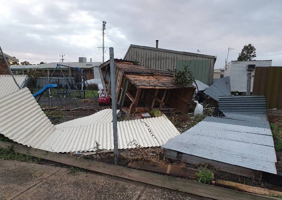 Some of the damage repair crews have been dealing with in Horsham's north. Picture: ALINTA CRUZ