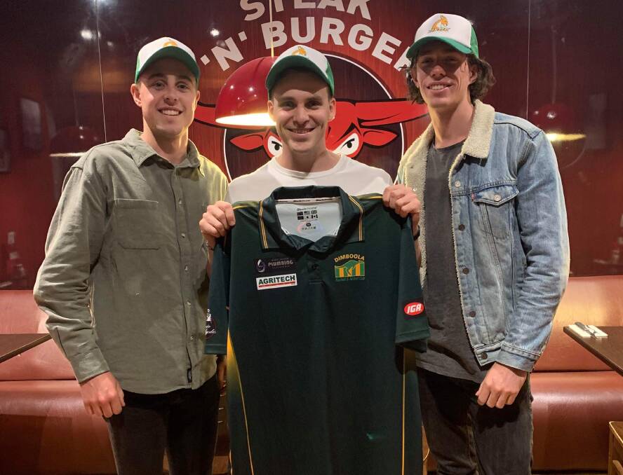 ON BOARD: Will Jasiewicz, Lochie Phillips and Logan Power will play at Dimboola in 2020. Picture: CONTRIBUTED