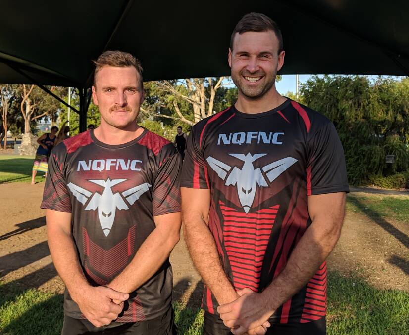 RETURNING: Nathan Byrne and Tom Cooper have both returned to Noradjuha-Quantong for the 2019 season after successful stints in the Wimmera league.