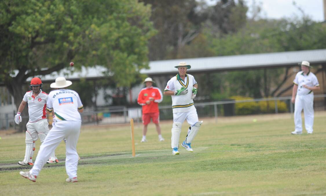 LONG WAY BACK: West Wimmera captain and wicket keeper Michael Preston at the weekend. The Warriors will struggle to grab the win.