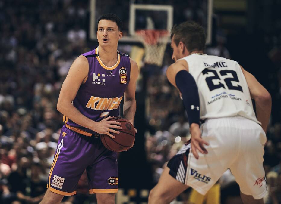 Shaun Bruce looks for an option earlier this season with the Sydney Kings. Picture: SYDNEY KINGS
