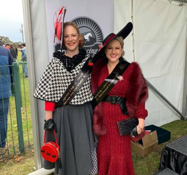 Two participants for fashions on the field. Picture: CONTRIBUTED