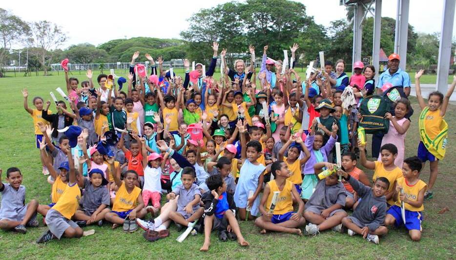 A school in Fiji where Cricket Without Borders conducted a day of activities.