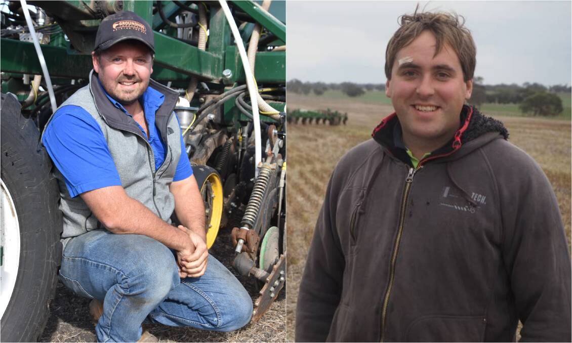 FRUSTRATED: Kaniva farmers Sam Eastwood and Jonathan Dyer both expressed frustration with the border restrictions. 