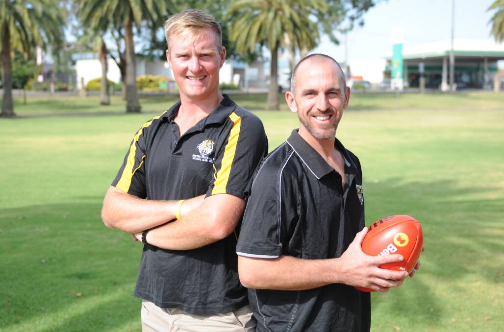 Head coach Liam Jakobi and assistant Chris Walsh. Picture: RICHARD CRABTREE