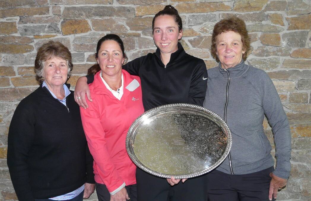 WINNERS: Nell Smithett Memorial Trophy winners. Hamilton's Sally Warburton, Tania Cullinane, Libby Lewis and Sue Walter. Picture: CONTRIBUTED