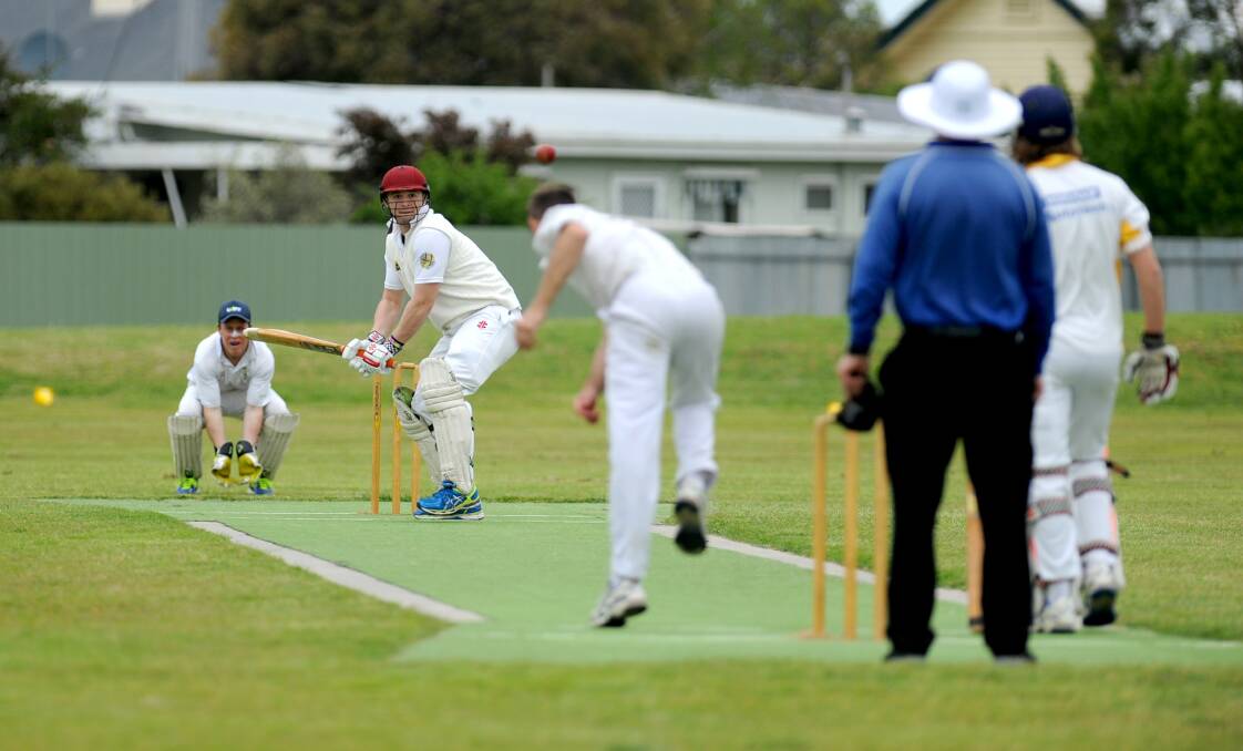 VICTORS: Brandon Campbell batting for the Jung Tigers when they took on Blackheath-Dimboola. Picture: SAMANTHA CAMARRI