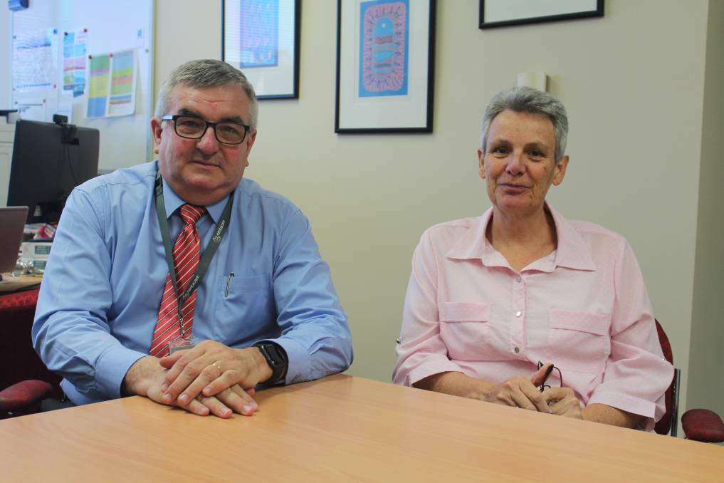 ADVOCATE: Centacare CEO Tony Fitzgerald and Centacare co-ordinator advocacy programs Jan Armstrong in pre-COVID times. Picture: Rochelle Kirkham