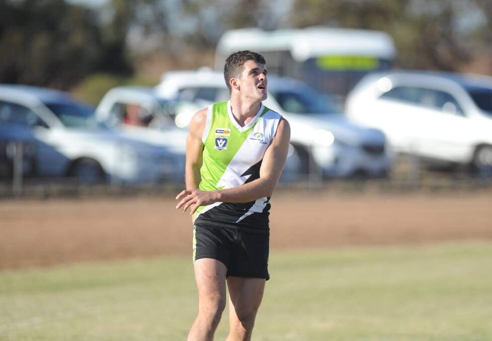 Storm's Tyler Edelsten playing against Harrow-Balmoral in round eight. Picture: SEAN WALES