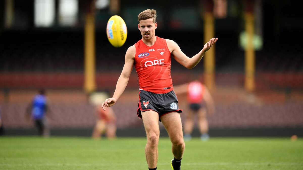 CLUB CHAMP: Jake Lloyd training with Sydney at the end of August in the lead-up to finals. Lloyd has won his first Bob Skilton Medal. Picture: AAP IMAGE