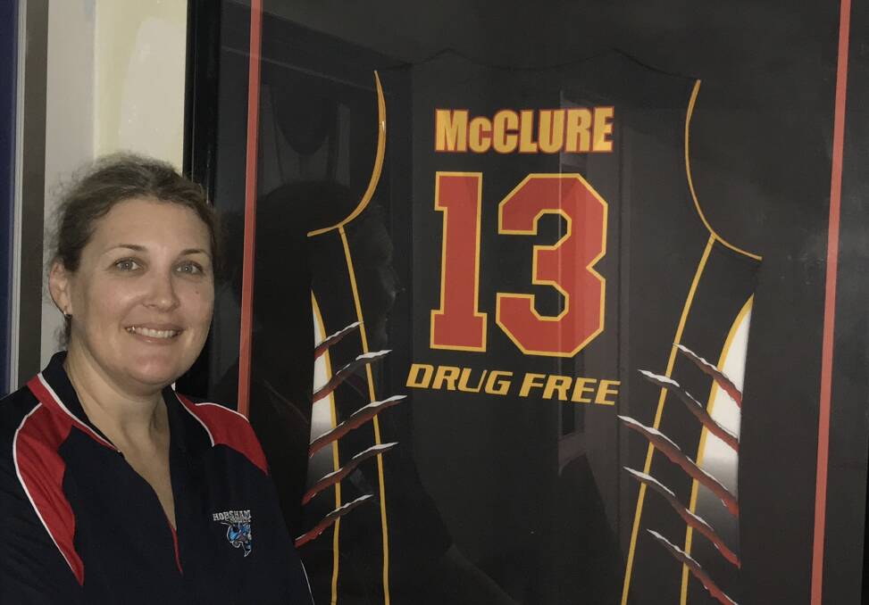 CLUB LEGEND: Melissa Sinfield's number 13 singlet was retired by her club the Perth Lynx. Sinfield captained her side and started her career at the Horsham Amateur Basketball Association. Picture: CONTRIBUTED