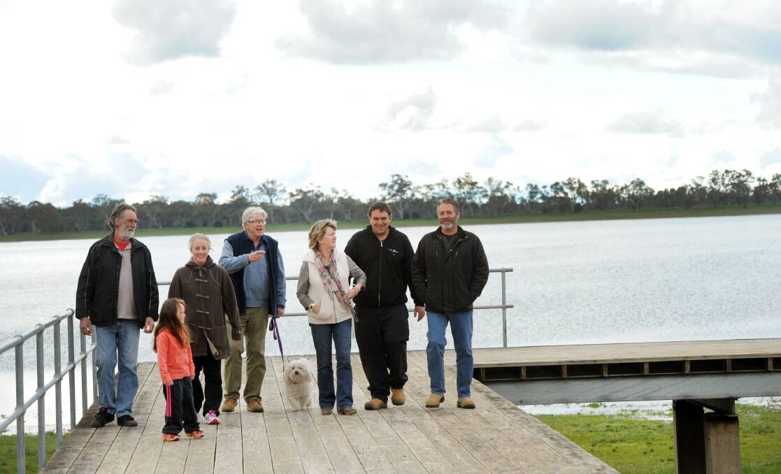 Edenhope residents grateful for water in Lake Wallace in 2016.