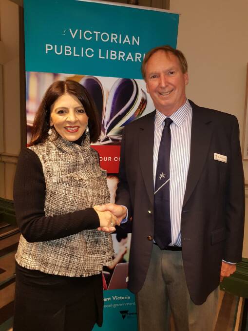 CASH FLOW: Councillor Richard Hicks with Minister for Local Government Marlene Kairouz at the announcement. Picture: CONTRIBUTED