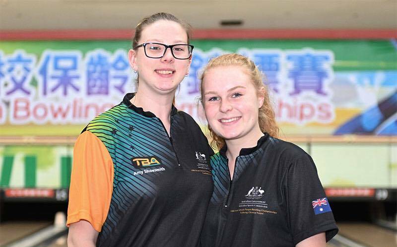 YOUNG GUNS: Amy Shoesmith and Horsham's Sophie Martin at the Asian Schools Championships in Taiwan this year. Picture: CONTRIBUTED