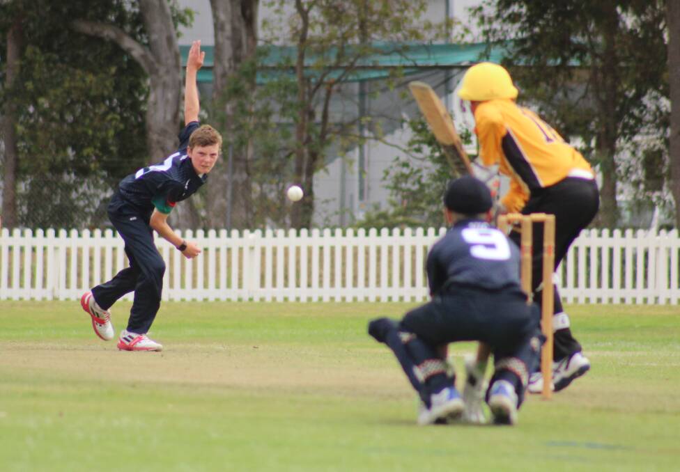 IN ACTION: Rup-Minyip's Connor Weidemann bowling for Victoria this week. Weidemann took figures of 2-12 in the final against the ACT. Pictures: CONTRIBUTED