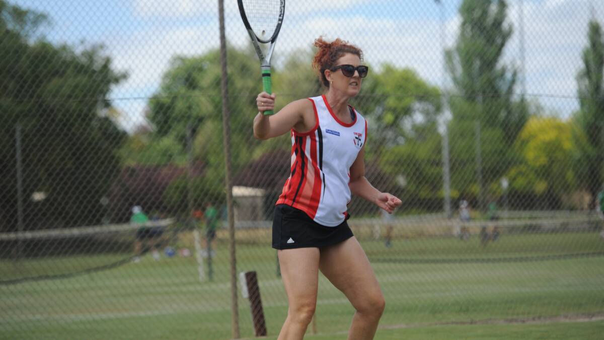 St Michael's' Barb Crough playing against Horsham Lawn at the weekend. Picture: SEAN WALES
